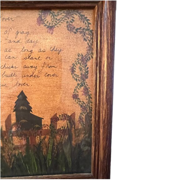 Sweet Vintage FRAMED Birdhouse Artwork w/ Poem | Farmhouse, Rustic & Boho Decor - Picture 13 of 16
